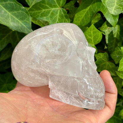 Krystal kranie | håndskåret | Himalaya Bjergkrystal | 10,8 cm