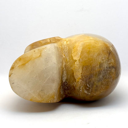Krystal kranie | håndskåret Golden healer, Madagaskar  | 12,5 cm