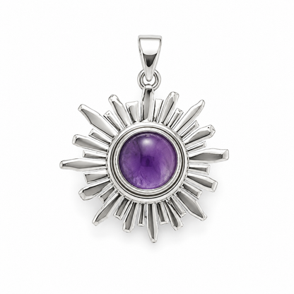 Krone Chakra vedhæng | 925 Sterling Sølv og ametyst