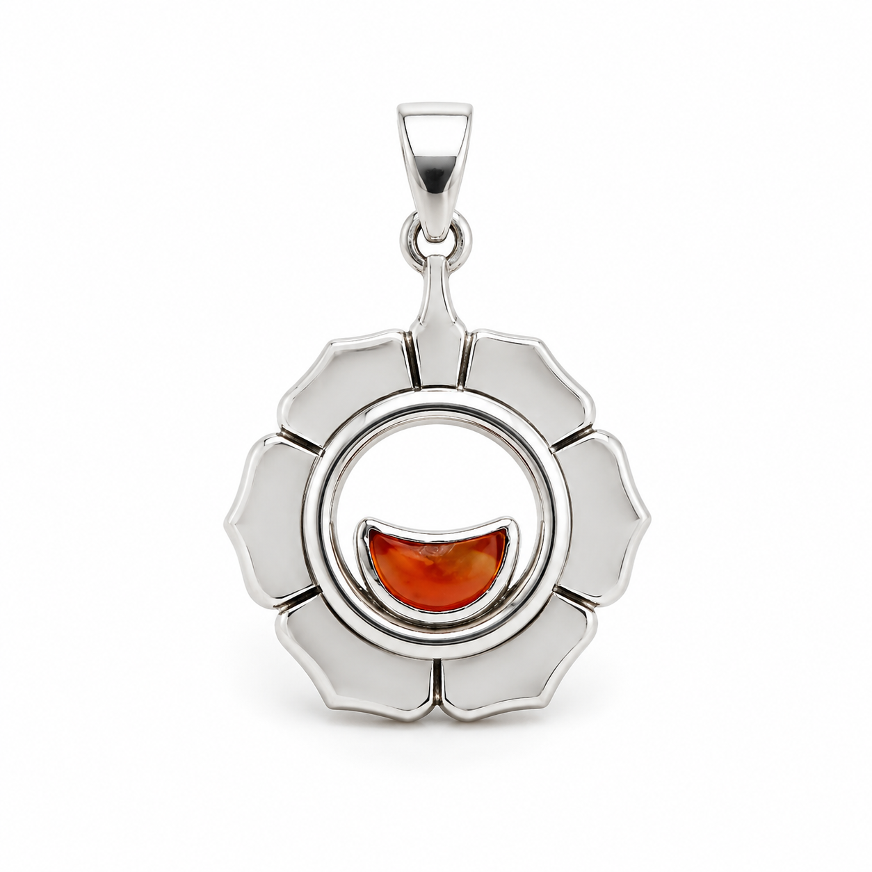 Sacral Chakra vedhæng | 925 Sterling Sølv og karneol Sacral Chakra vedhæng | 925 Sterling Sølv og karneol