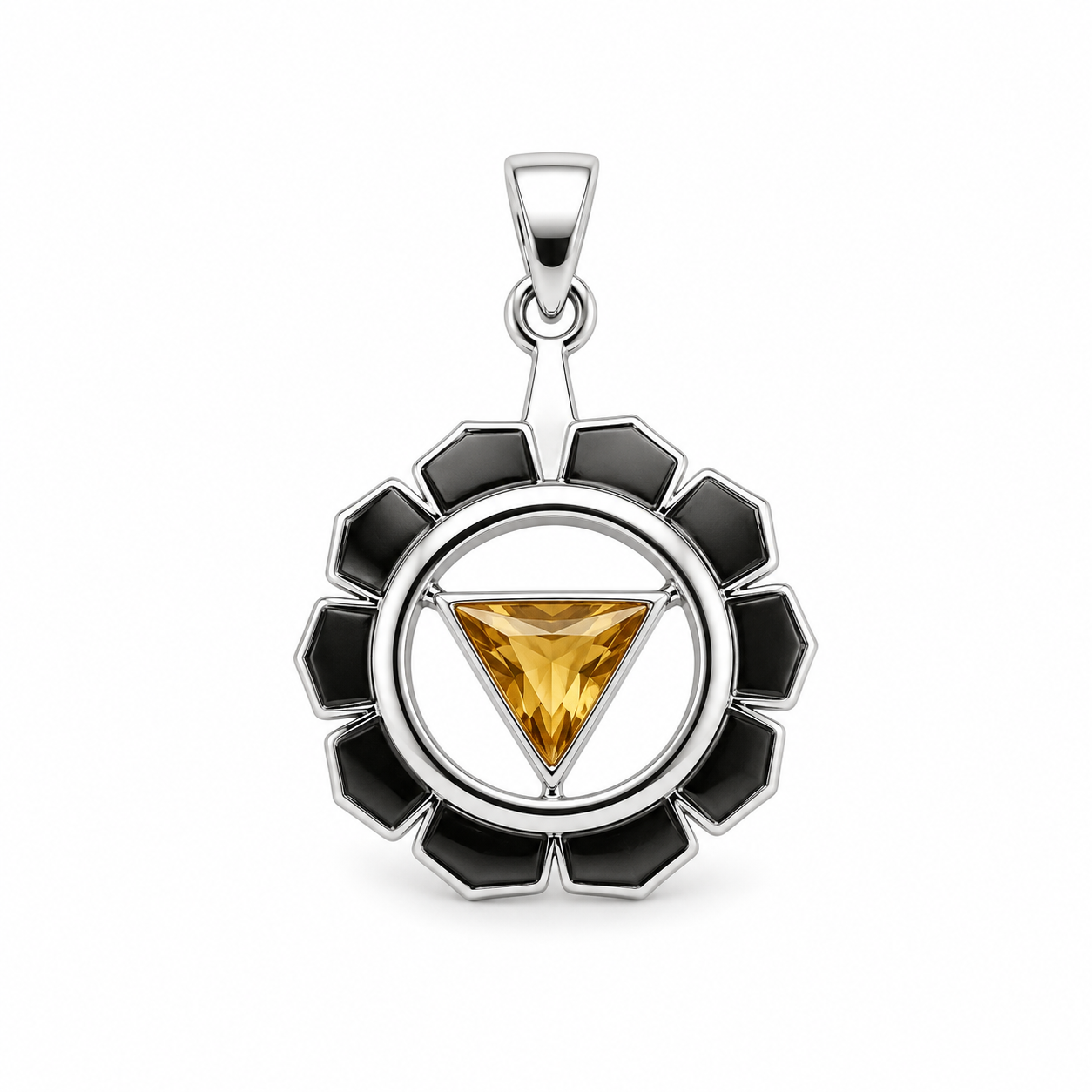 Solar Plexus vedhæng | 925 Sterling Sølv og Citrin Solar Plexus vedhæng | 925 Sterling Sølv og Citrin