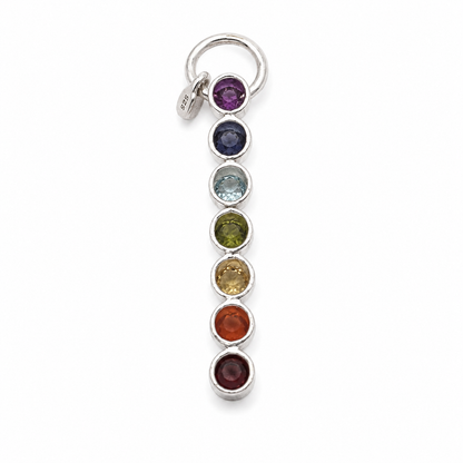 Chakra stav II vedhæng | 925 Sterling Sølv, 7 krystaller