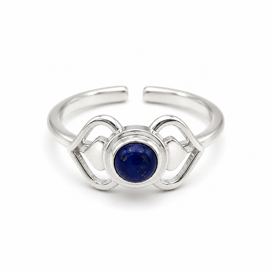 Billede af Pande Chakra fingerring | 925 Sterling Sølv og Lapis Lazuli