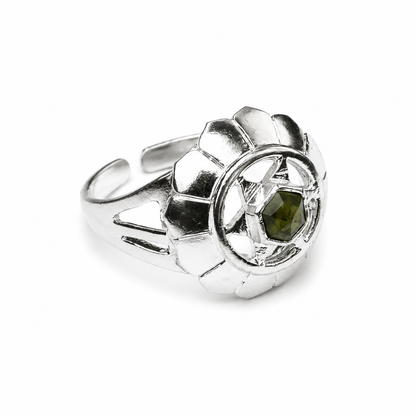 Hjerte Chakra fingerring | 925 Sterling Sølv og Peridot