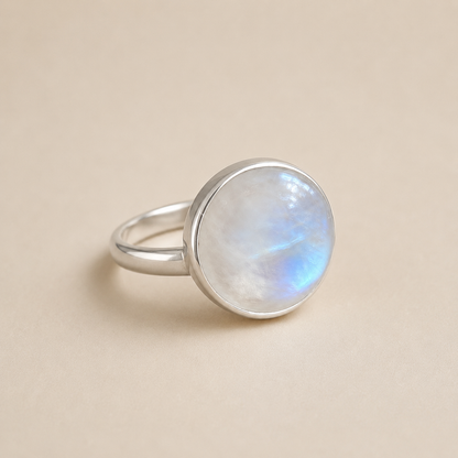 Moonstone fingerring -  Sølv og månesten | unika nr. 3