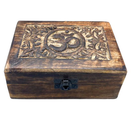 Billede af Mangotræ skrin - AUM | 15 x 10 cm
