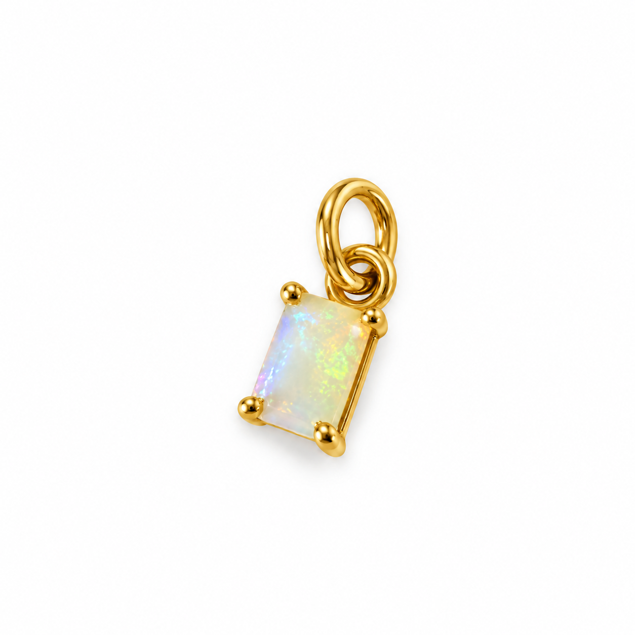 Opal charm – 18k forgyldt sølv vedhæng Opal charm – 18k forgyldt sølv vedhæng