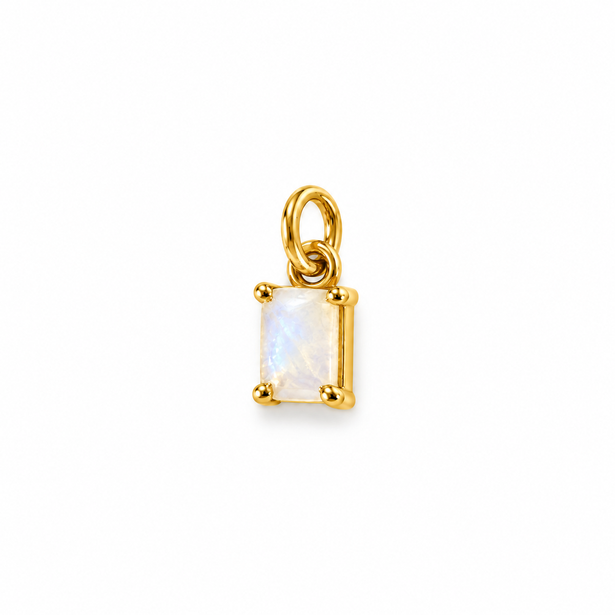 Moonstone charm – 18k forgyldt sølv vedhæng Moonstone charm – 18k forgyldt sølv vedhæng