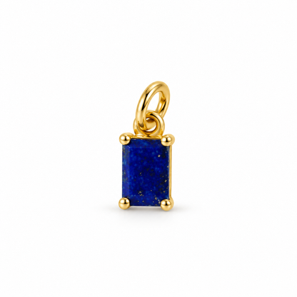 Lapis Lazuli charm – 18k forgyldt sølv vedhæng