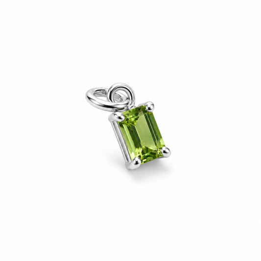 Billede af Peridot charm – 925 Sølv vedhæng
