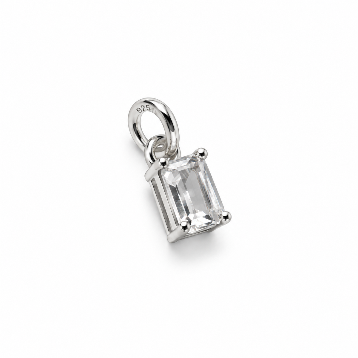 Bjergkrystal charm – 925 Sølv vedhæng Bjergkrystal charm – 925 Sølv vedhæng