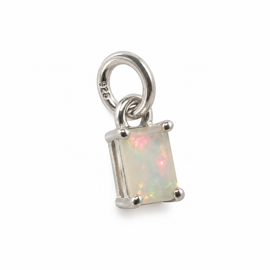 Billede af Etiopisk Opal charm – 925 Sølv vedhæng