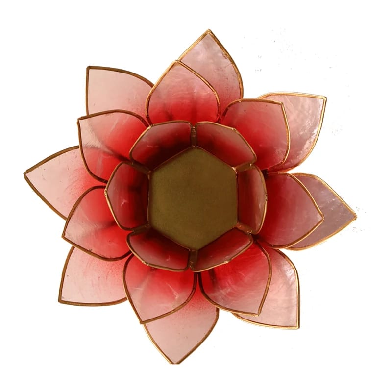 Pink Lotus lysestage i Capiz skaller 13,5 cm Pink Lotus lysestage i Capiz skaller 13,5 cm