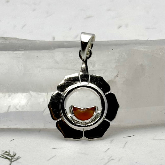 Billede af Sacral Chakra vedhæng | 925 Sterling Sølv og karneol