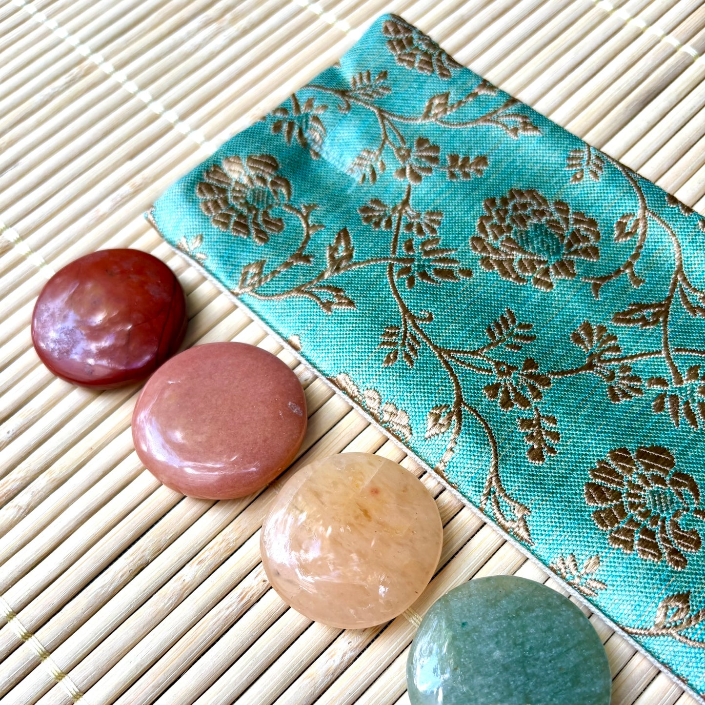Turquoise Gold Flowers - Intention Wristband Turquoise Gold Flowers - Intention Wristband