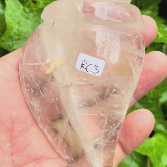  Billede af Rituel konkylie | håndskåret Himalaya Bjergkrystal | 12,8 cm